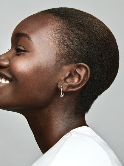Moon Hoop Earrings