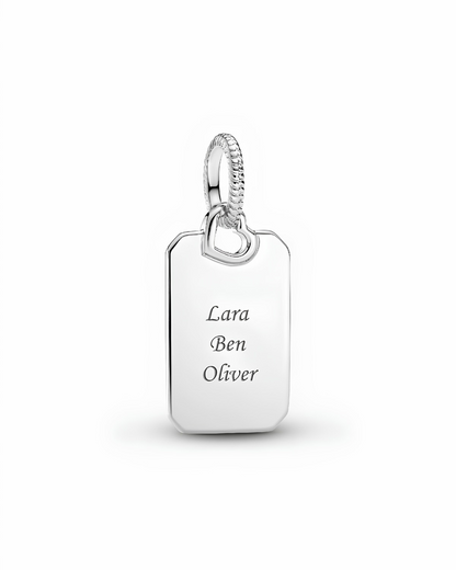 Engravable Rectangle Tag Pendant