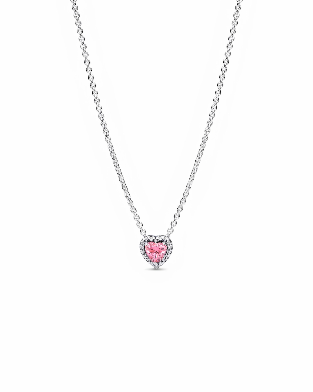 Pink Elevated Heart Necklace