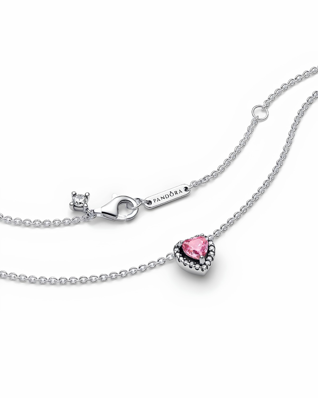 Pink Elevated Heart Necklace