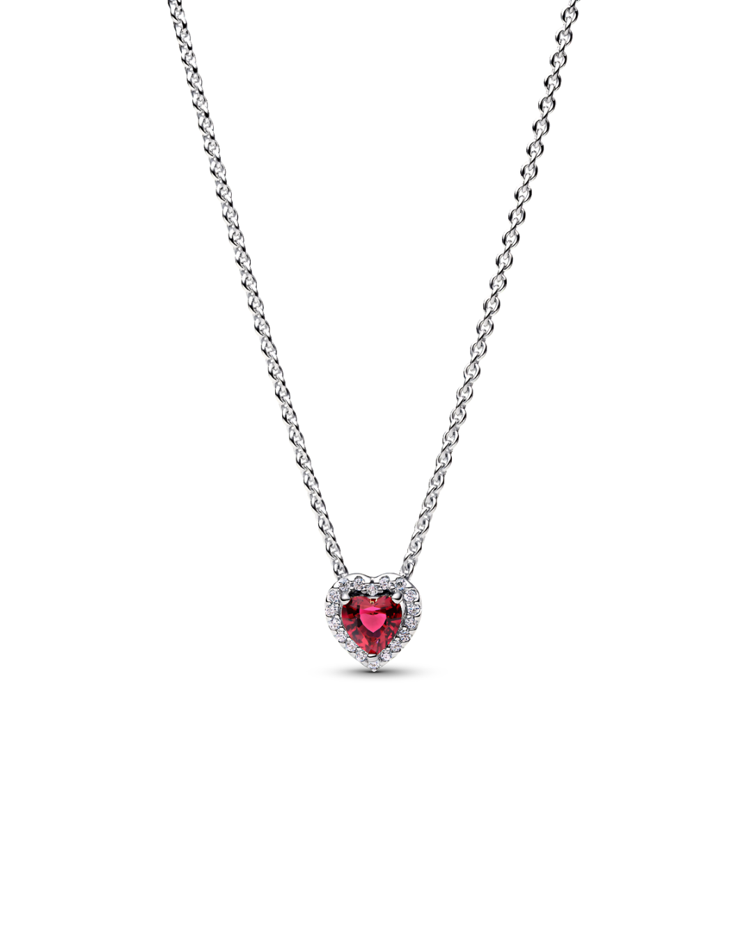 Elevated Red Heart Collier Necklace