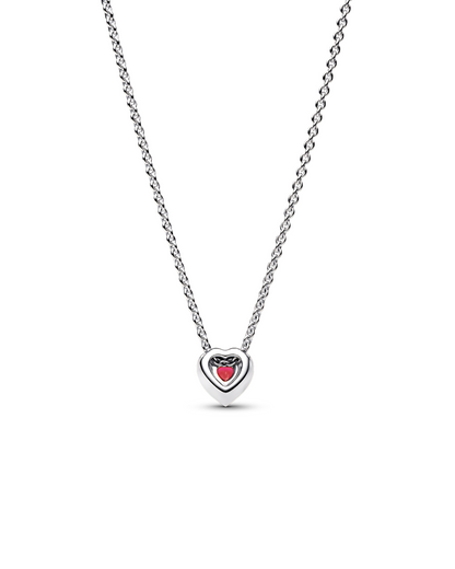 Elevated Red Heart Collier Necklace
