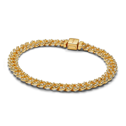Pavé Cuban Chain Bracelet
14k gold plating