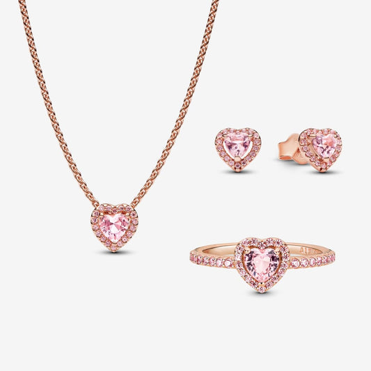 Rose Gold Heart to Heart Set