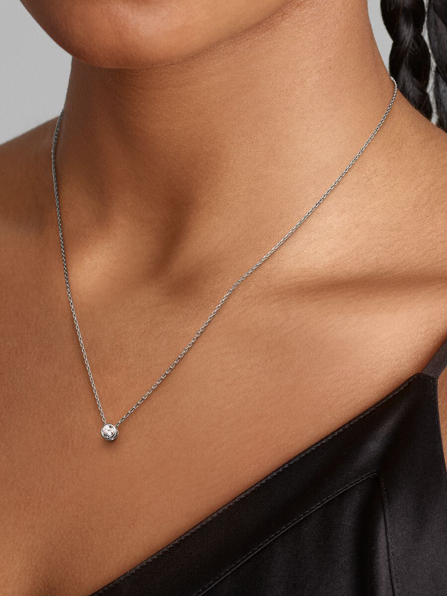 Pandora Era Bezel Sterling Silver Lab-grown Diamond Pendant Necklace
0.25 ct TW, Sterling silver