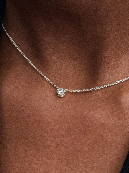 Pandora Era Bezel Sterling Silver Lab-grown Diamond Pendant Necklace
0.15 ct TW, Sterling silver