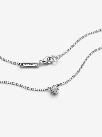 Pandora Era Bezel Sterling Silver Lab-grown Diamond Pendant Necklace
0.15 ct TW, Sterling silver