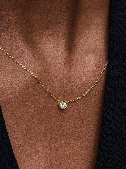 Pandora Era Bezel 14k Gold Lab-grown Diamond Pendant Necklace
0.15 ct TW, 14k gold