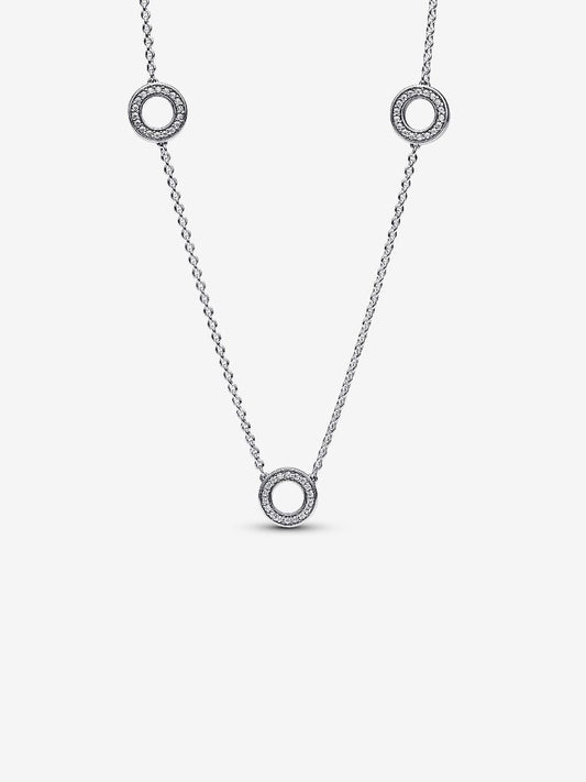 Pavé Circles Chain Necklace