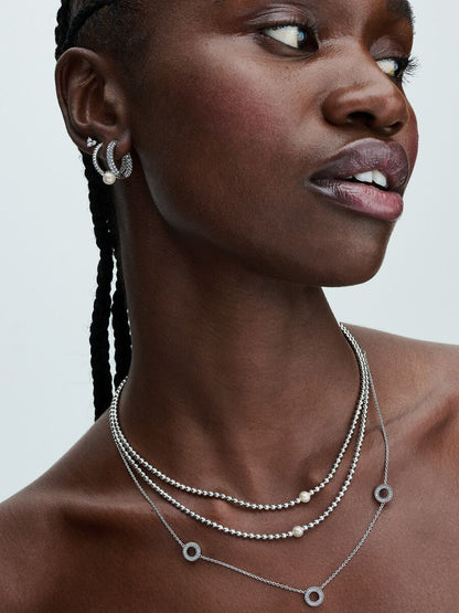 Pavé Circles Chain Necklace