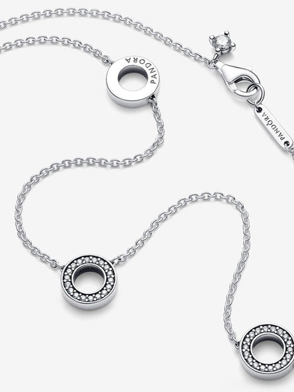 Pavé Circles Chain Necklace