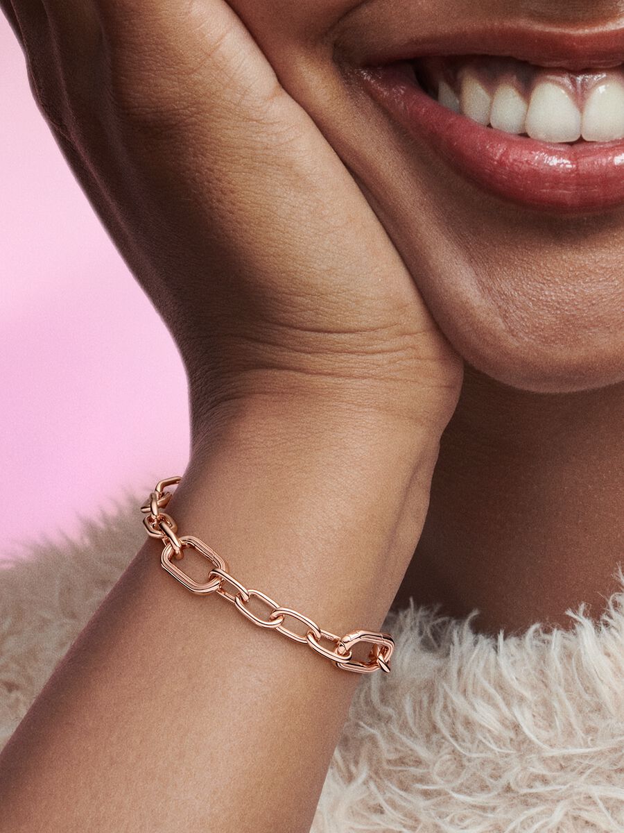 ME Small-Link Chain Bracelet
14k rose gold plating