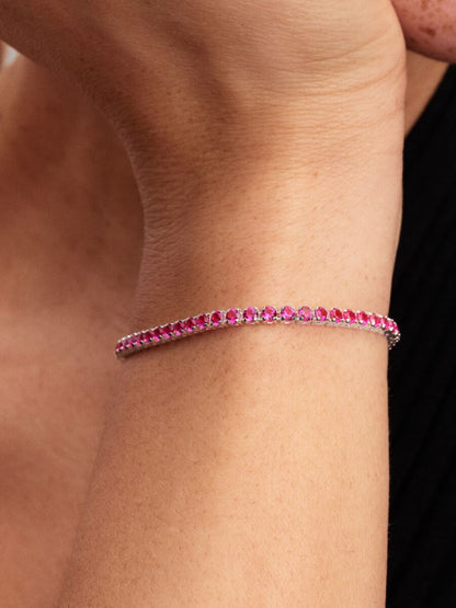 Sparkling Pink Tennis Bracelet