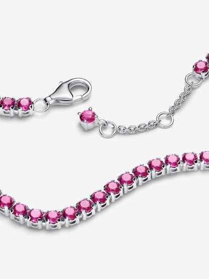 Sparkling Pink Tennis Bracelet