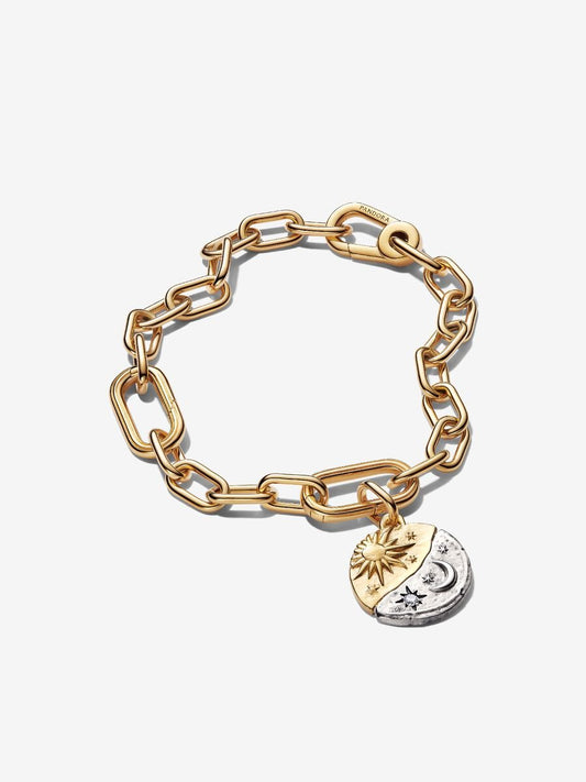 Sun & Moon Medallion Bracelet Set