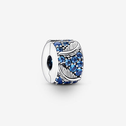 Curved Feather & Pavé Clip Charm