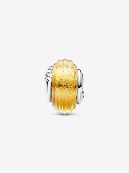 Shooting Star Grooved Murano Glass Charm