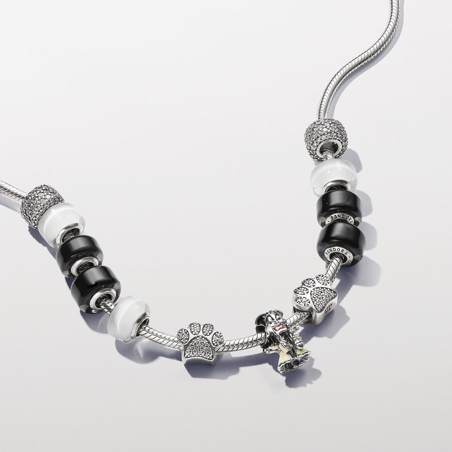 White Mini Murano Glass Charm