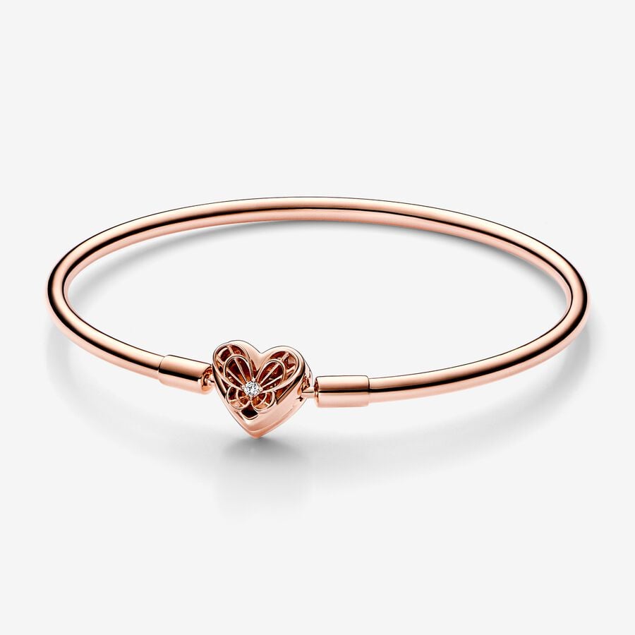 Heart & Butterfly Bangle