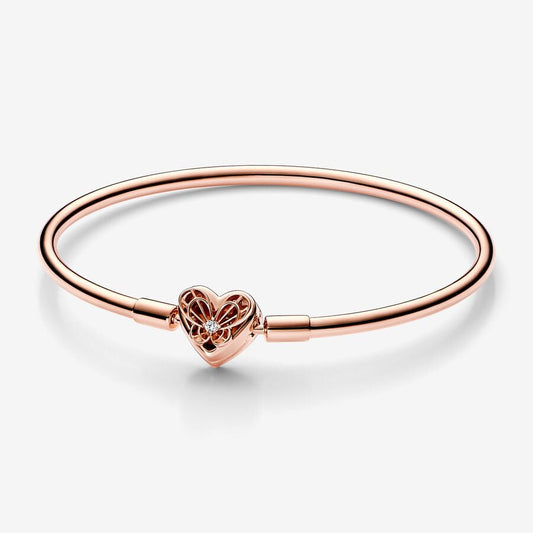 Heart & Butterfly Bangle