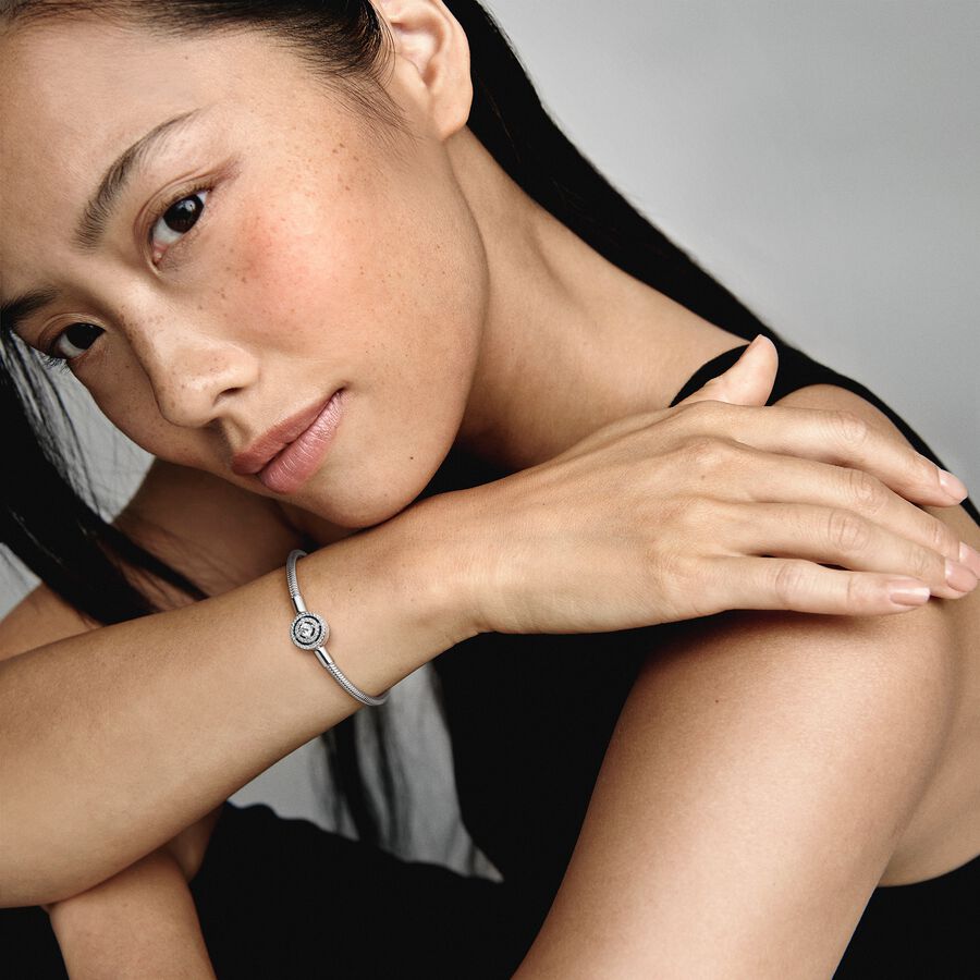 Halo Snake Chain Bracelet