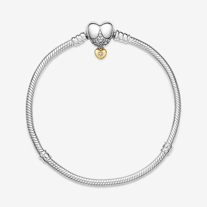 Disney Princess Pandora Moments Heart Snake Chain Bracelet