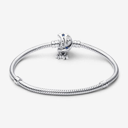 Moments Sparkling Moon Clasp Snake Chain Bracelet