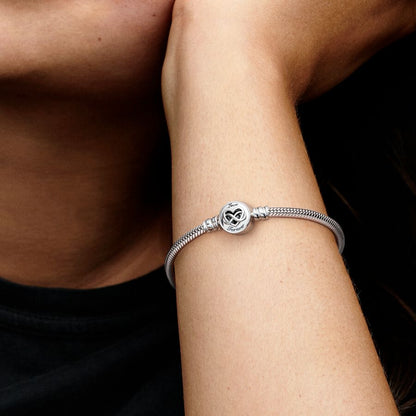 Pandora Moments Heart Infinity Clasp Snake Chain Bracelet