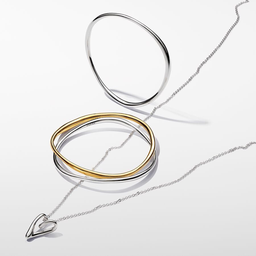 Organically Shaped Heart Pendant Necklace