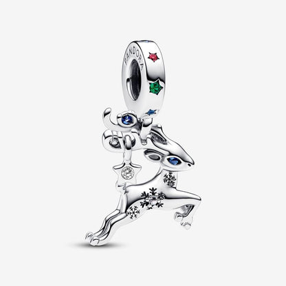 Magical Christmas Reindeer Dangle Charm