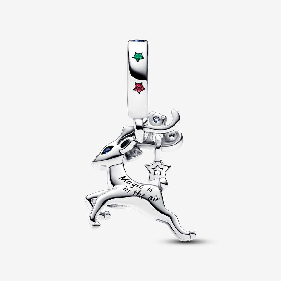 Magical Christmas Reindeer Dangle Charm