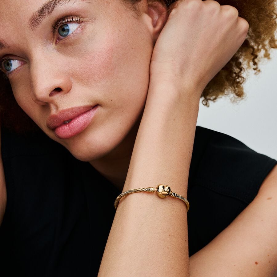 Moments Heart Clasp Snake Chain Bracelet