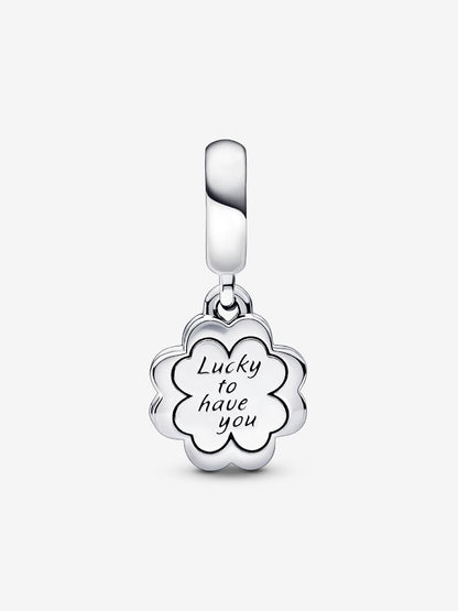 Four-leaf Clover Friendship Double Dangle Charm
