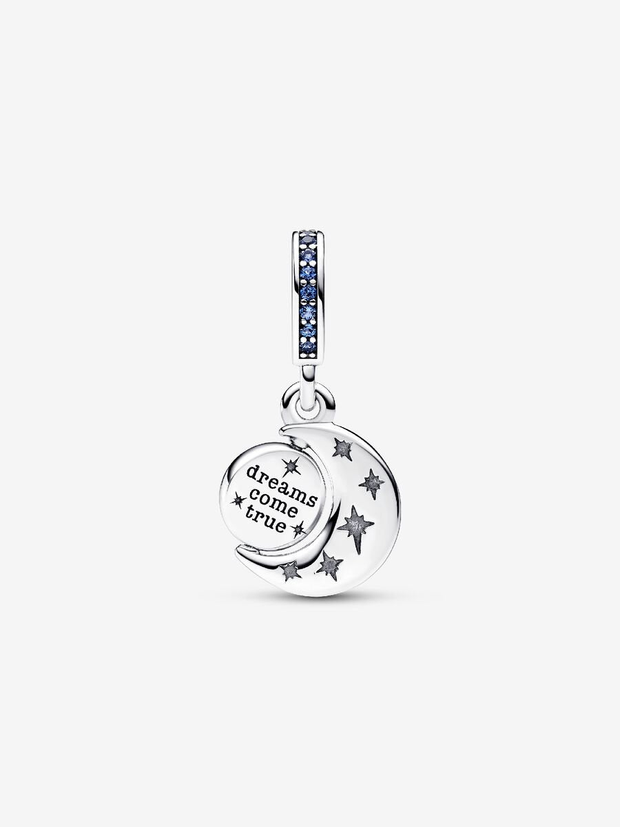 Sparkling Moon Spinning Dangle Charm