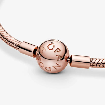 14k Rose gold-plated snake chain bracelet