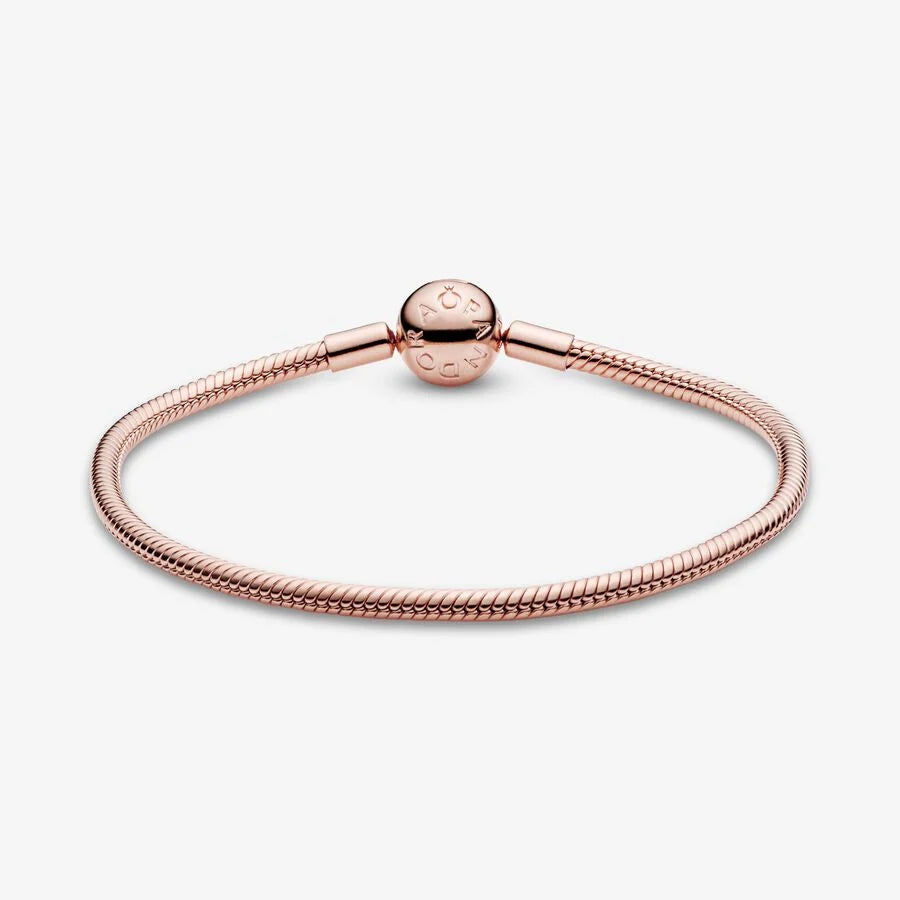 14k Rose gold-plated snake chain bracelet
