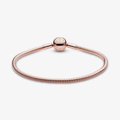 14k Rose gold-plated snake chain bracelet