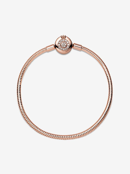 Pandora Moments Sparkling Crown O Snake Chain Bracelet