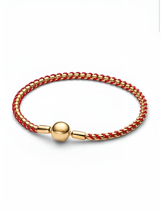 Red Cord Snake Chain Bracelet