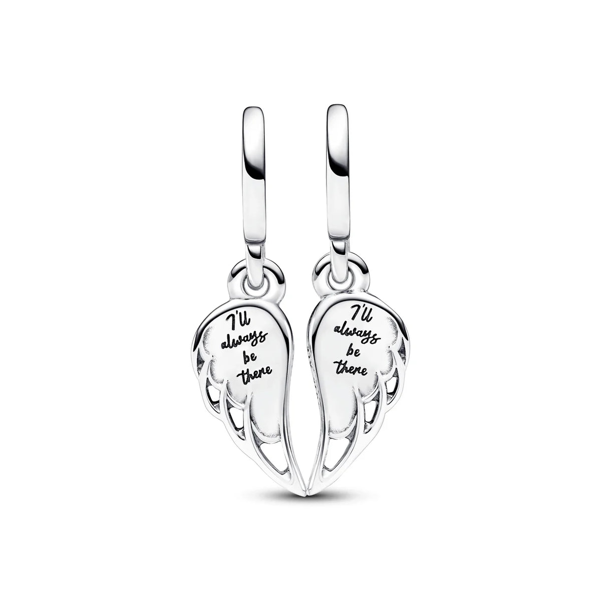 Sparkling Splitable Angel Wings Dangle Charm