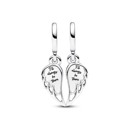 Sparkling Splitable Angel Wings Dangle Charm