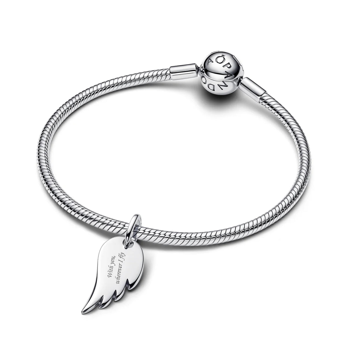 Engravable Angel Wing Tag Pendant