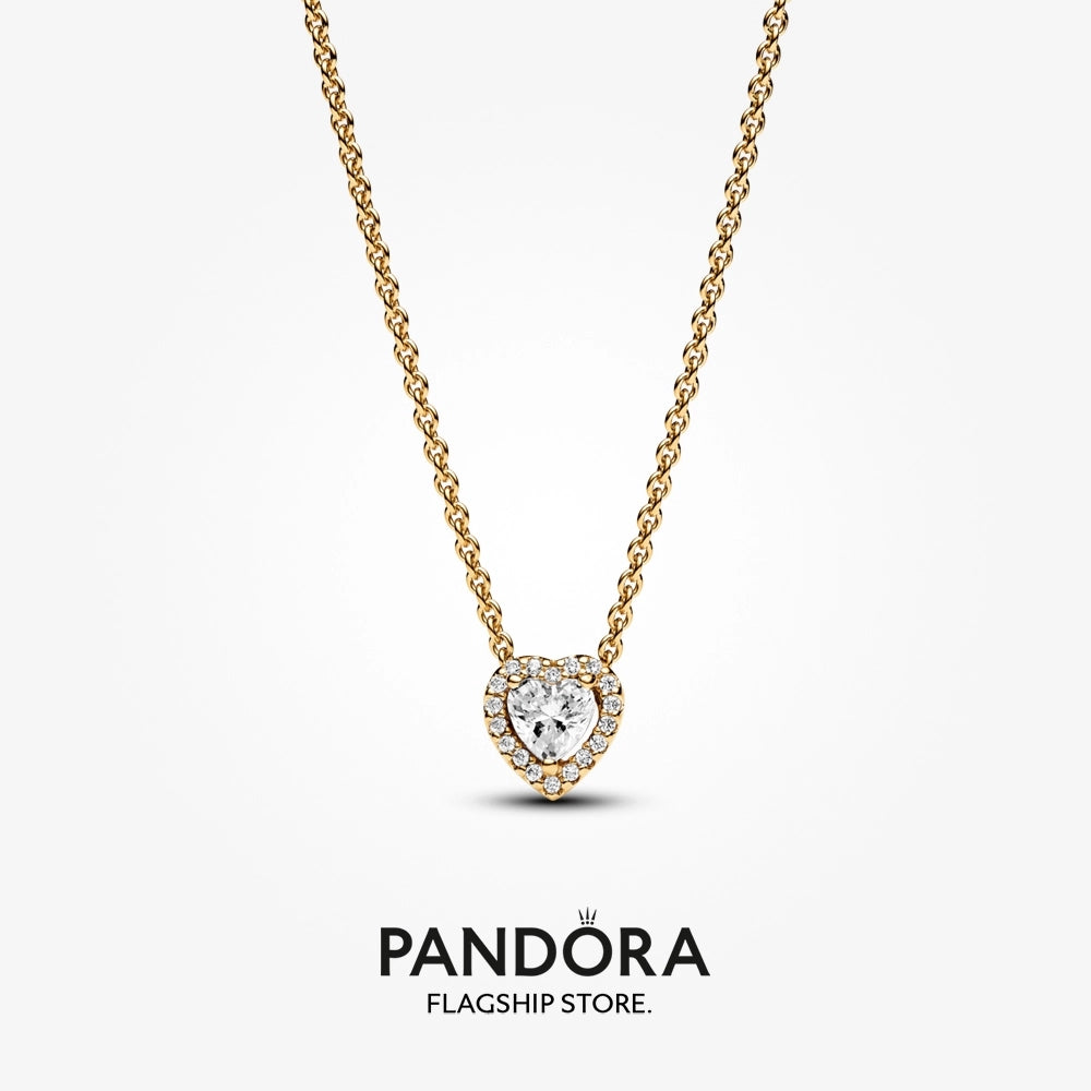 Pandora Sparkling Elevated Heart Necklace Gift Set - 45CM